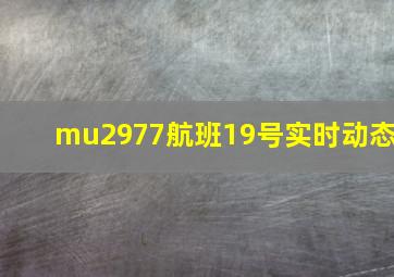 mu2977航班19号实时动态