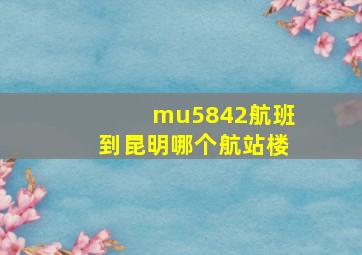 mu5842航班到昆明哪个航站楼