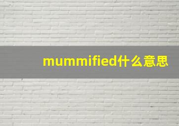 mummified什么意思