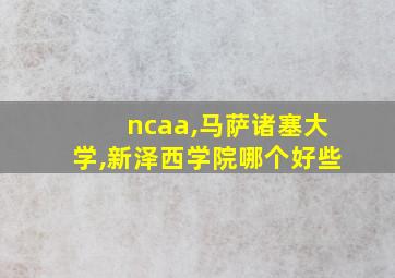 ncaa,马萨诸塞大学,新泽西学院哪个好些