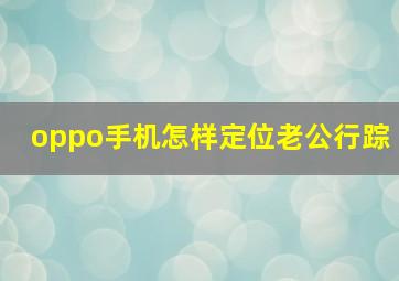 oppo手机怎样定位老公行踪