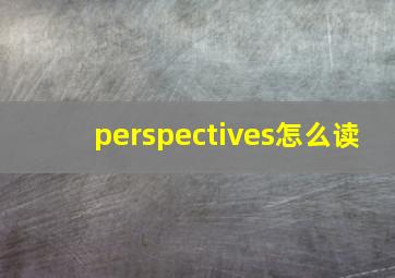 perspectives怎么读