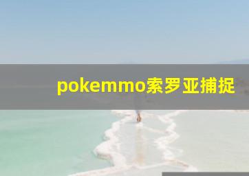 pokemmo索罗亚捕捉