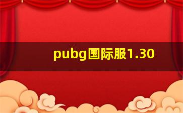 pubg国际服1.30