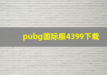 pubg国际服4399下载