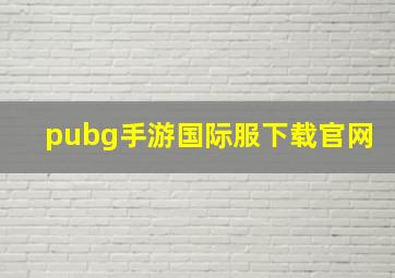 pubg手游国际服下载官网