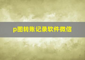 p图转账记录软件微信