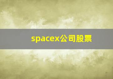 spacex公司股票