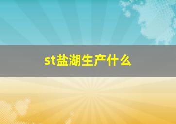 st盐湖生产什么