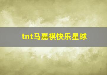 tnt马嘉祺快乐星球