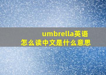 umbrella英语怎么读中文是什么意思