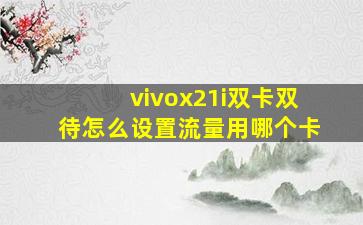 vivox21i双卡双待怎么设置流量用哪个卡