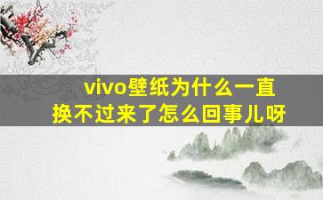 vivo壁纸为什么一直换不过来了怎么回事儿呀