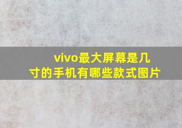 vivo最大屏幕是几寸的手机有哪些款式图片