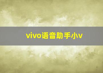 vivo语音助手小v