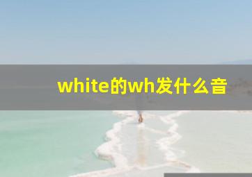 white的wh发什么音