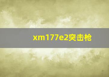 xm177e2突击枪