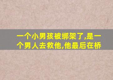 一个小男孩被绑架了,是一个男人去救他,他最后在桥