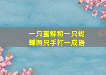 一只蜜蜂和一只蝴蝶两只手打一成语