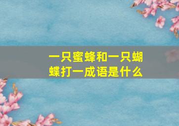 一只蜜蜂和一只蝴蝶打一成语是什么