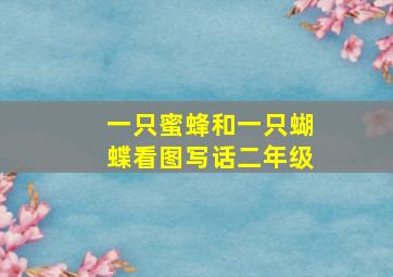 一只蜜蜂和一只蝴蝶看图写话二年级