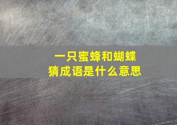 一只蜜蜂和蝴蝶猜成语是什么意思