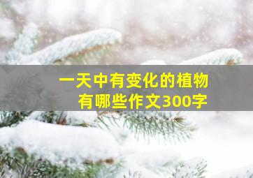 一天中有变化的植物有哪些作文300字