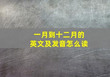 一月到十二月的英文及发音怎么读