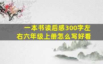 一本书读后感300字左右六年级上册怎么写好看