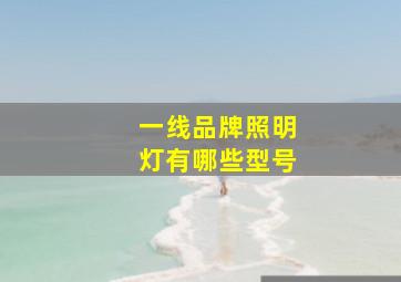 一线品牌照明灯有哪些型号