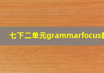 七下二单元grammarfocus翻译