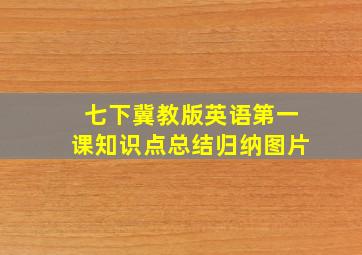 七下冀教版英语第一课知识点总结归纳图片