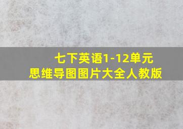 七下英语1-12单元思维导图图片大全人教版