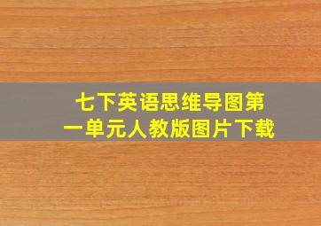 七下英语思维导图第一单元人教版图片下载