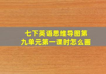 七下英语思维导图第九单元第一课时怎么画