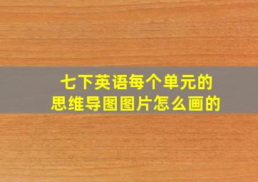 七下英语每个单元的思维导图图片怎么画的