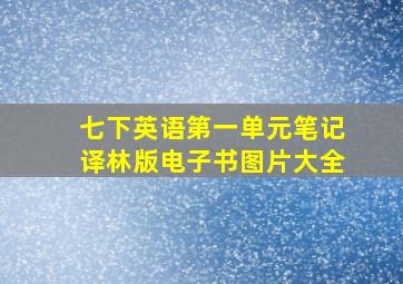 七下英语第一单元笔记译林版电子书图片大全