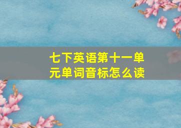 七下英语第十一单元单词音标怎么读