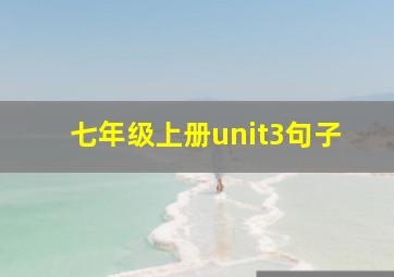 七年级上册unit3句子