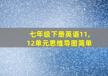 七年级下册英语11,12单元思维导图简单