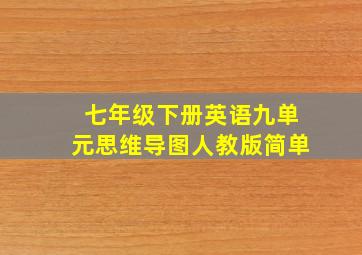 七年级下册英语九单元思维导图人教版简单