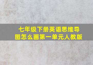 七年级下册英语思维导图怎么画第一单元人教版