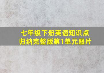 七年级下册英语知识点归纳完整版第1单元图片