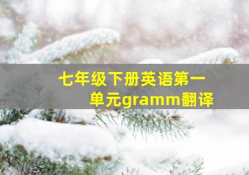 七年级下册英语第一单元gramm翻译