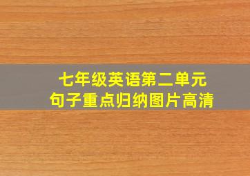 七年级英语第二单元句子重点归纳图片高清