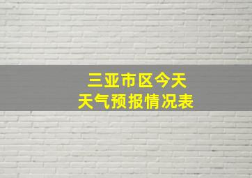 三亚市区今天天气预报情况表