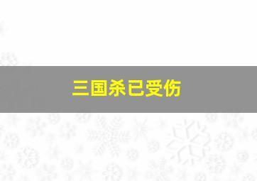 三国杀已受伤