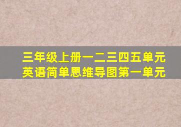 三年级上册一二三四五单元英语简单思维导图第一单元