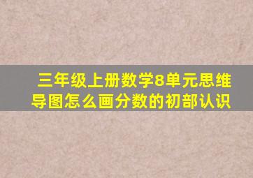 三年级上册数学8单元思维导图怎么画分数的初部认识