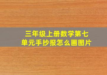 三年级上册数学第七单元手抄报怎么画图片